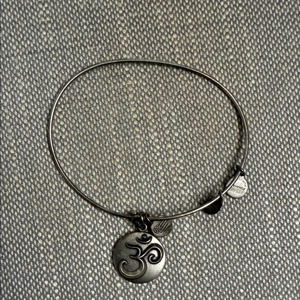 Alex and Ani Silver Om Charm Bracelet